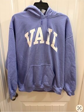 Lavender Crewneck Hoodie with White VAIL Script size L women